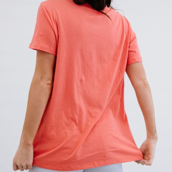 Zenana Rollercoaster Vibes Tee in Deep Coral - Picture 6 of 6